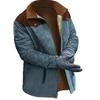 Otoño e Invierno Explosiones Transfronterizo Chaqueta de Solapa Gruesa con Forro Polar para Hombre Abrigo Casual Moderno para Exterior Ropa de Algodón