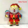 Nuevo globo de película de aluminio de Papá Noel de gran tamaño, decoración para fiesta de Navidad y Año Nuevo, globo de helio al por mayor