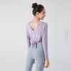 Ropa de Yoga Tops de Manga Larga Burnout Ningbo Yuancheng para Mujer Fitness Pilates Deportes Mujeres Embarazadas Blusa Holgada Primavera y Otoño