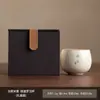 Taza Maestra de Gres de Kiln Ru con Esmalte Craquelado Taza de Té de Cerámica Taza Individual Taza de Degustación Juego de Té Kung Fu Taza de Té para el Hogar con Texto de Bendición Escrito a Mano