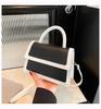 Bolsa de cor contrastante feminina 2024 primavera e verão nova moda pequena bolsa quadrada pequena bolsa original personalidade bolsa de ombro mensageiro