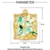 Estilo Pintura al Óleo Jardín de Monet Acero de Titanio Accesorios para Pendientes DIY Mujeres Mariposas Flores Joyería de Acero Inoxidable Colgante de Collar