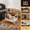 Carrito Pequeño Móvil Estante de Almacenamiento de Snacks para Sala de Estar Armario de Mesita de Noche para Dormitorio con Ruedas Estante de Almacenamiento Estante para Mesa de Café de Sofá