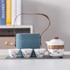 Juego de Té de Viaje Set Qianli Jiangshan Portátil para Exterior Taza Rápida Una Olla Tres Tazas Empresa Negocios Hotel Regalo