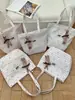 Bolso de hombro colorido de principios de primavera, bolso tote a cuadros, bolso de hombro con lazo, bolso versátil de gran capacidad, bolso de hombro dulce