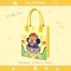 Nueva Bolsa de Fieltro con Estampado de Dibujos Animados, de Aspecto Elegante, Bolsa de Viaje de Gran Capacidad, Bolsa de Compras para Estudiantes, Bolsa Tote de Fieltro