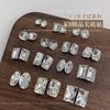 K9 imitación haniko joyería para uñas fondo puntiagudo transparente diamante cuadrado destello de azúcar con forma de diamante diamante blanco lujo diamante grande accesorios para uñas