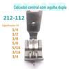 Calcador de sub-prensador para máquina de costura de ponto reto de agulha dupla 212-112K 842 845 máquina de costura de ponto reto de agulha dupla com faca calcador lateral calcador de faca média