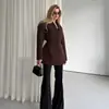 Estação Independente da Amazon Comércio Exterior Transfronteiriço 2026 Novo Blazer Feminino Gola V Slim Fit Comprimento Médio Cor Sólida