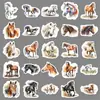 50 Pegatinas de Animales Estilo Tinta Caballo Creativas Acuarela Exquisita Graffiti Decoración Set de Tarjetas Goo Pegatinas de Papelería Venta al por Mayor