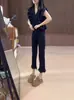 Jeans de Pierna Recta para Mujer 2024 Nuevo Verano Aspecto Adelgazante Pantalones Cigarrillo de Nueve Puntos Talla Grande Delgados que Cubren la Carne Pantalones de Lápiz