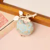 Nuevo Brocado Song de Estilo Chino Colgante de Caqui de Doble Cara Amuletos para Bolsos DIY Tienda Creativa Cultural Broche Hanfu Colgante Accesorio