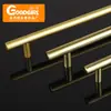 Manija de Gabinete Extensible de Lujo Ligero con Mango Dorado, Manija de Puerta de Armario, Manija Hueca de Acero Inoxidable de Montaje Exterior, Manija de Cajón en Forma de T