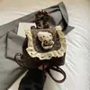 Bolsa de Viagem Renda Retrô Mochila Feminina Casual Versátil Tendência Outono/Inverno 2025 Nova Mochila Estilo Coreano