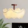 Lámpara de Techo para Dormitorio de Cristal con Forma de Pétalo Francés Lujo Accesible Estilo Retro Mid-Century Nuevo 2025 Lámpara de Techo para Dormitorio Principal