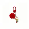 Llavero navideño transfronterizo, colgante de mochila estudiantil de moda, Papá Noel, renos, muñeco de nieve, decoración de mochila de regalo