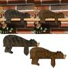 Decorações de Topo de Porta de Urso Marrom Novas Transfronteiriças Moldura de Porta de Casa Urso Marrom de Madeira Urso Negro Ornamentos de Moldura de Porta