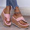 Dropshipping 2024 Verano Nuevo Comercio Exterior Talla Grande Amazon Espiga Impermeable Plataforma Zapatillas Casuales de Mujer de Suela Gruesa