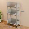 Estante de Armazenamento de Brinquedos Prateleira de Lanches Caixa Carrinho Pequeno Móvel Mochila Armário de Chão Multi-camadas para Cozinha de Crianças Frutas