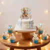 Faixa de Aniversário Ursinho de Pelúcia Desenho Animado Transfronteiriça Topper de Bolo Conjunto de Decoração de Cena para Festa de Primeiro Aniversário Infantil Atacado