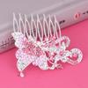 Pente de Noiva de Strass Novo da Coreia Joias Pente para Cabelo Coque com Laço Feminino Garfo de Cabelo Fabricante de Joias Atacado