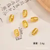 Novos Acessórios Dourados Foscos Estilo Chinês, Contas de Bambu da Sorte, Moedas de Cobre, Contas Soltas de Rosto Sorridente, Materiais para Montagem DIY Feitos à Mão