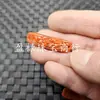 Colgante de Jade con Diseño de Loto de Doble Agujero, Colgante de Collar de Loto de Jade Rojo, Placa de Jade, Colgante de Jade