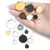 10-27mm Hierro Chapado Multicolor Redondo Base de Piedra de Tiempo Accesorios para Colgante DIY Colgante de Collar C130