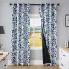 Cortinas blackout com revestimento, padrão floral, design perfurado, dropshipping transfronteiriço e serviços de etiquetagem, best-sellers da Amazon SHEIN