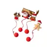 Cascabel para Gato Transfronterizo Regalo Creativo Elementos Navideños Palo para Gato Juguete para Mascotas Papá Noel Reno Copo de Nieve