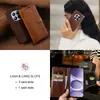Funda tipo cartera abatible adecuada para la serie Redmi Note15/14, Cubierta protectora de cuero PU anticaída