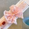 Tiara Infantil de Renda Bege Estilo Coreano com Laço, Acessório de Cabelo para Bebê Super Fada que Protege a Testa