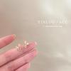 Hielo Cristal Transparente Diamante Triturado Pendientes de Tachuela Estudiante Pendientes para Mujer Temperamento Celebridad de Internet Douyin Estilo Caliente Nicho Sentido de Alta Gama Pendientes Joyería para Orejas