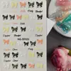 Pegatinas versátiles de arte de uñas con lazo transfronterizo, pegatinas de uñas en relieve DIY con lazos coloridos 3D, modelo HG