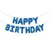 Balões de Filme de Alumínio Decoração Conjunto de Letras Americanas Imitação Feliz Aniversário Versão Slim Decoração de Balão de Folha de Alumínio Suprimentos para Decoração Atacado