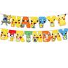 Bandeirola de Decoração de Festa de Aniversário do Pikachu Enfeites Espirais Pendurados Conjunto de Louça Baokemeng Topper de Bolo Prato Toalha de Mesa