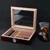 Fornecimento Direto da Fábrica Caixa de Charuto de Madeira de Cedro Retrô Humidor de Charuto Caixa Portátil para Armazenamento de Charuto Caixa de Armazenamento de Charuto