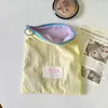 Bolsa de Maquillaje Portátil para Viaje, Estilo Delgado, Bolsas de Almacenamiento de Lápices Labiales y Cosméticos con Bloques de Color Macaron, Alto Valor Estético, Diseño Simple con Cremallera