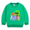 Camiseta de Manga Comprida Infantil Nova para Meninos Primavera 2024 Camisa Básica Primavera e Outono Moletom Infantil Blusa Gola Redonda