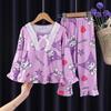 Pijamas para niños, pantalones de manga larga, primavera y otoño, dibujos animados, dulces niñas, bebés, niños medianos y grandes, traje de aire acondicionado para el hogar.