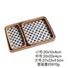 Bandeja Rectangular de Concha de Ratán Vietnamita para Frutas, Bandeja para Sala de Estar, Comedor, Cesta Organizadora de Almacenamiento de Lujo Ligero