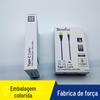 Caixa de embalagem para cabo de carregamento de celular, personalização para Samsung, Xiaomi e Apple, conjunto de embalagem para pequenos lotes, caixa de cartão branca dobrável
