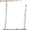 Columpio para loro Estación de molienda de garras de Madera de Pimienta esmerilada Puente de Salto Juguete Peonía Fénix Negro Piel de Tigre Puente Colgante Uso Divertido para Mascotas