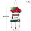 Decoración de letrero de madera navideño de Amazon transfronterizo, letrero redondo, colgante de madera de puerta de Papá Noel y muñeco de nieve