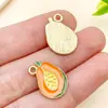 Mezcla de 30 Modelos de Frutas Simuladas en Miniatura con Goteo de Aceite, Sandía, Lichi, Mango, Uva, Plátano y Otros Accesorios de Joyería con Colgantes de Aleación