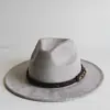 Nuevo sombrero de copa jazz de gamuza transfronterizo para hombres y mujeres, sombrero de copa de ala pequeña, estilo británico vintage