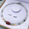 Pulseira Flor Flutuante Redonda Tianshan Cui de Xinjiang 108 Colares Fornecimento ao Vivo Atacado Presentes de Jade