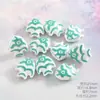 Acessórios de Contas Cerâmicas de Peixes Tropicais Pintados à Mão Desenho Animado Transfronteiriço Pacote de Materiais para Pulseira de Joias DIY Contas Soltas de Peixes do Oceano