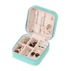 Caja de Almacenamiento Portátil para Joyería, Grado de Viaje, Gama Alta, Exquisita, Compacta, Mini Caja para Pendientes, Anillos, Collares y Otros Accesorios