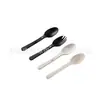 Cuchara Plegable Desechable Empaquetada Individualmente Espesada Postre Para Llevar Comercial Transparente Blanca Cuchara Plegable Cuchara para Porridge de Ocho Tesoros